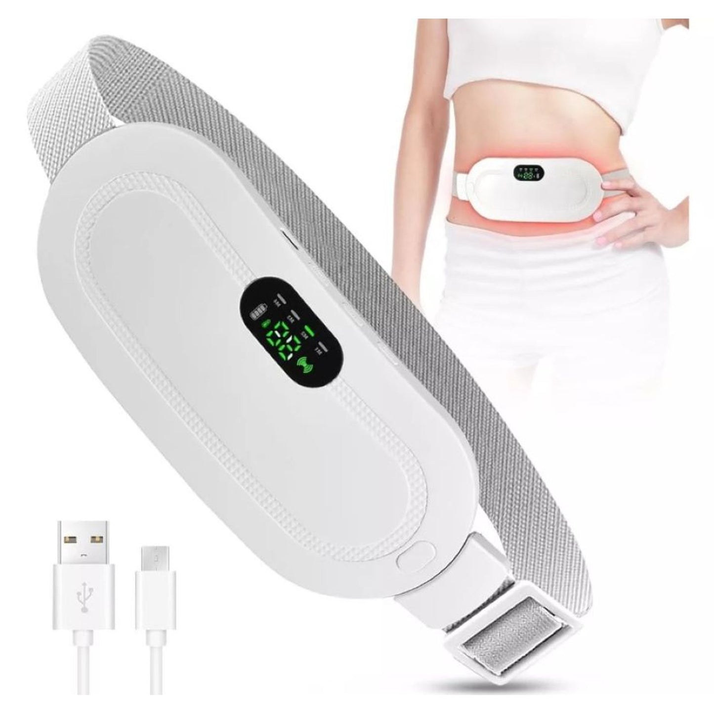 Cinturón Almohadilla Térmica Para Aliviar Cólicos