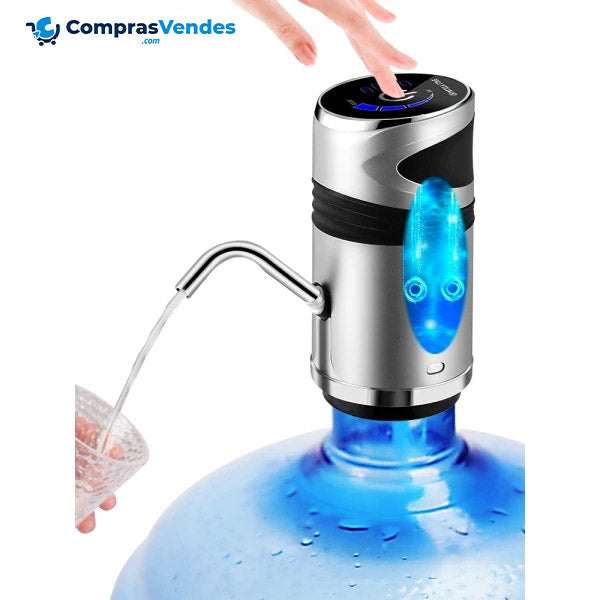 Dispensador de agua con interruptor eléctrico de acero inoxidable, con carga USB para botella Universal